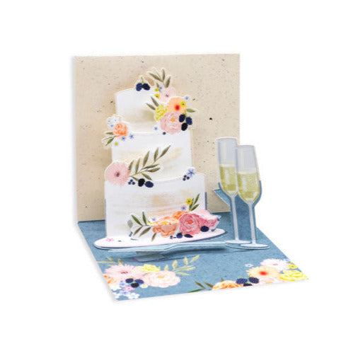 Fondant Wedding Cake Pop-Up Card