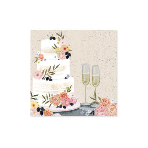 Fondant Wedding Cake Pop-Up Card