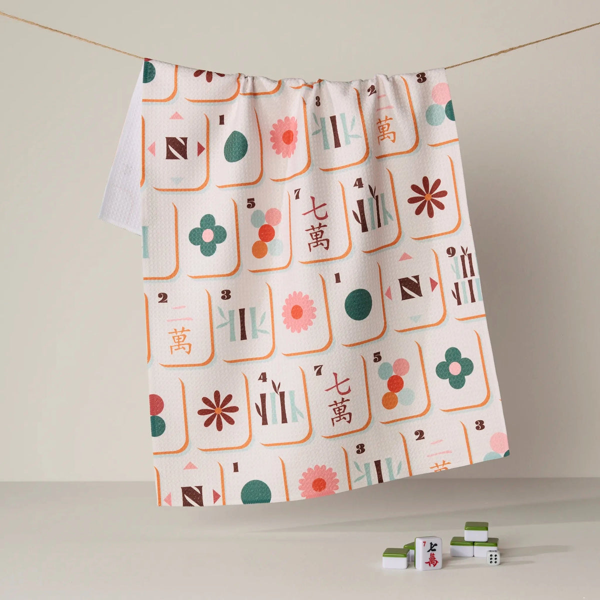 Cypress Tile Toss Mahjong Tea Towel
