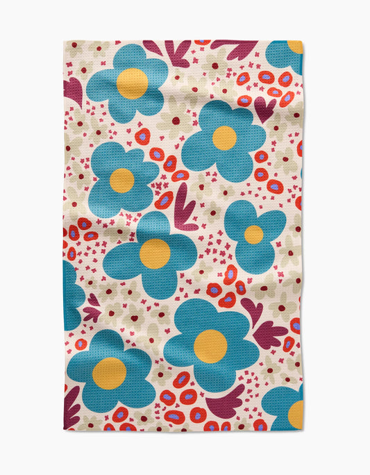 Modern Spring Floral Tea Towel