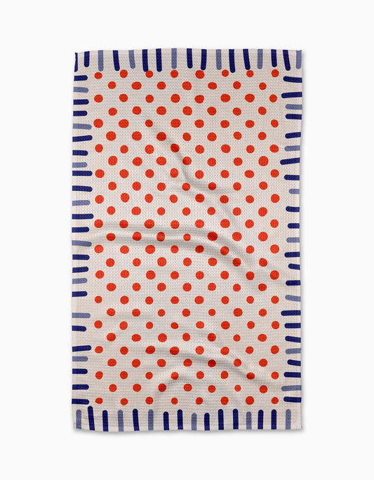 Navy Fringe Classic Tea Towel