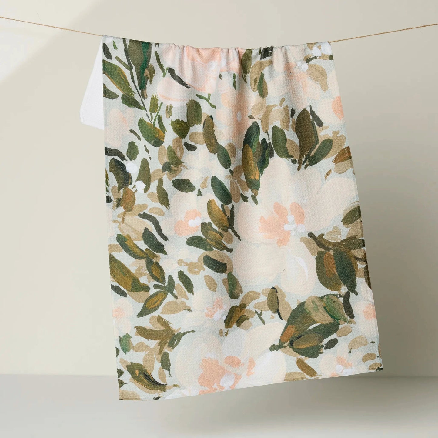 Painted Blossoms Tea Towel