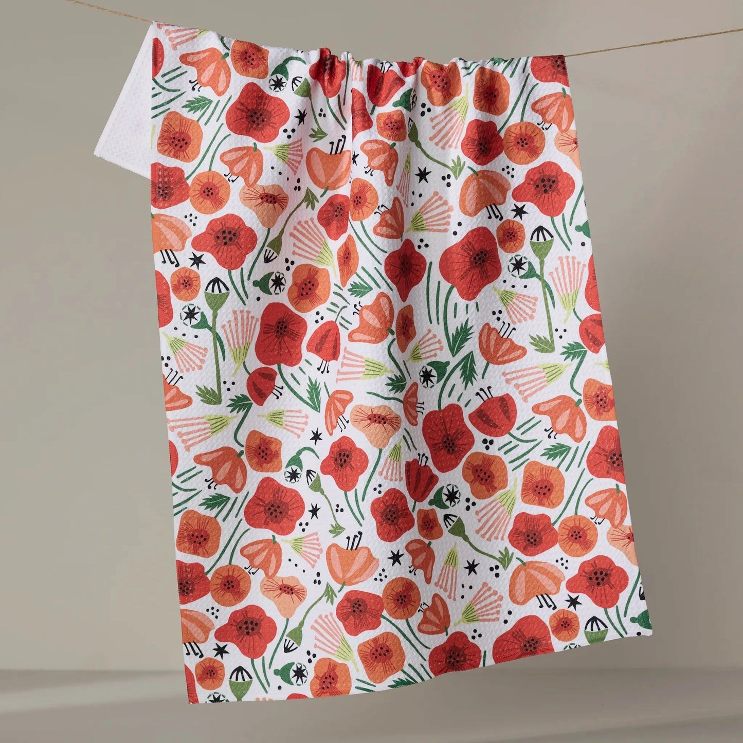Poppy Power Tea Towel