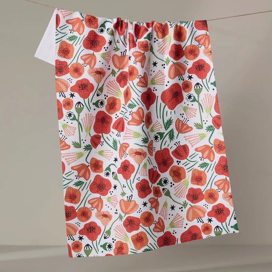 Poppy Power Tea Towel
