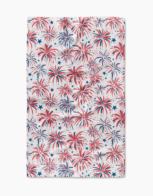 Stars and Fireworks Classic Tea Towel