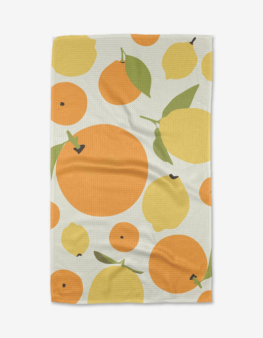 Sunny Lemons and Oranges Classic Tea Towel