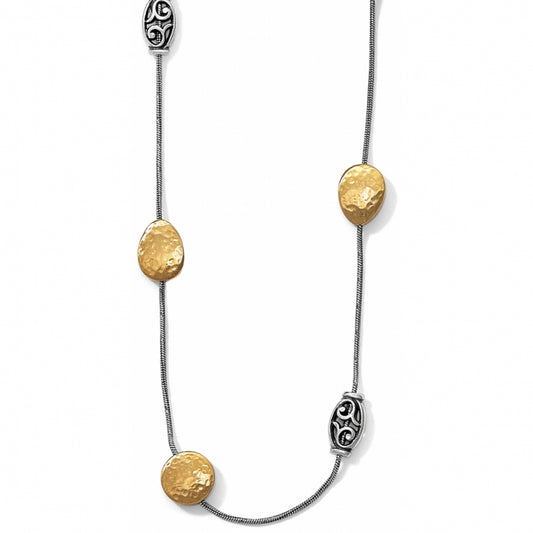 Mediterranean Long Necklace Two Tone