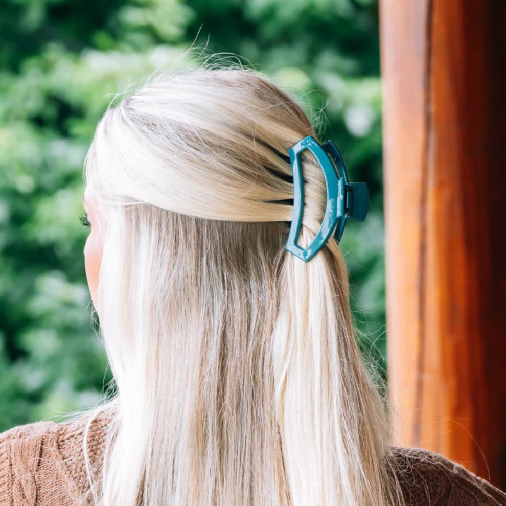 Teal With It Open Medium Claw Hair Clip