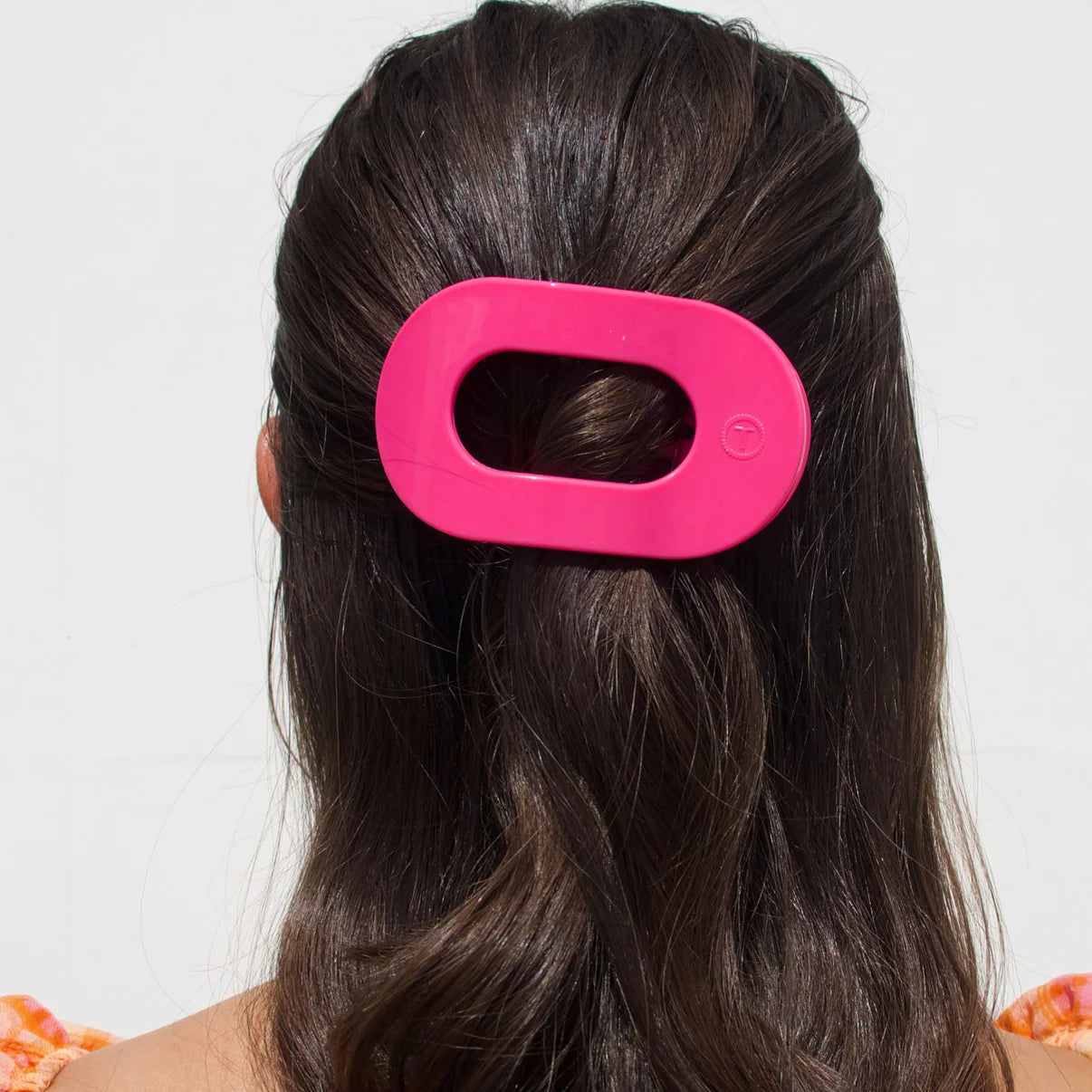 Teleties Medium Flat Round Clip Tropical Punch