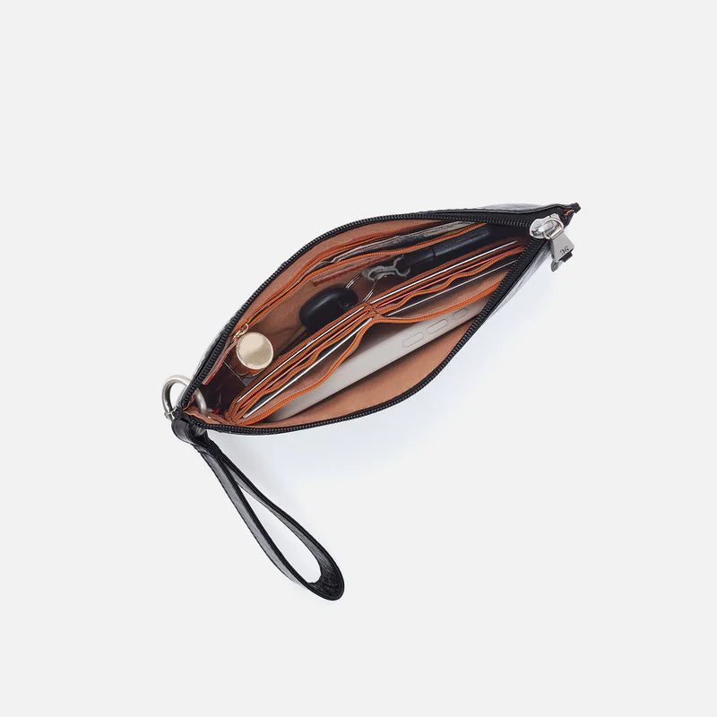 Vida Wristlet Metallic Leather Cameo Quartz