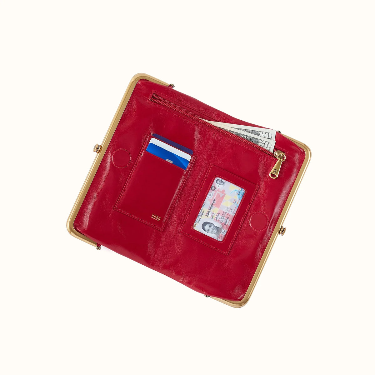 Lauren Clutch Wallet True Red