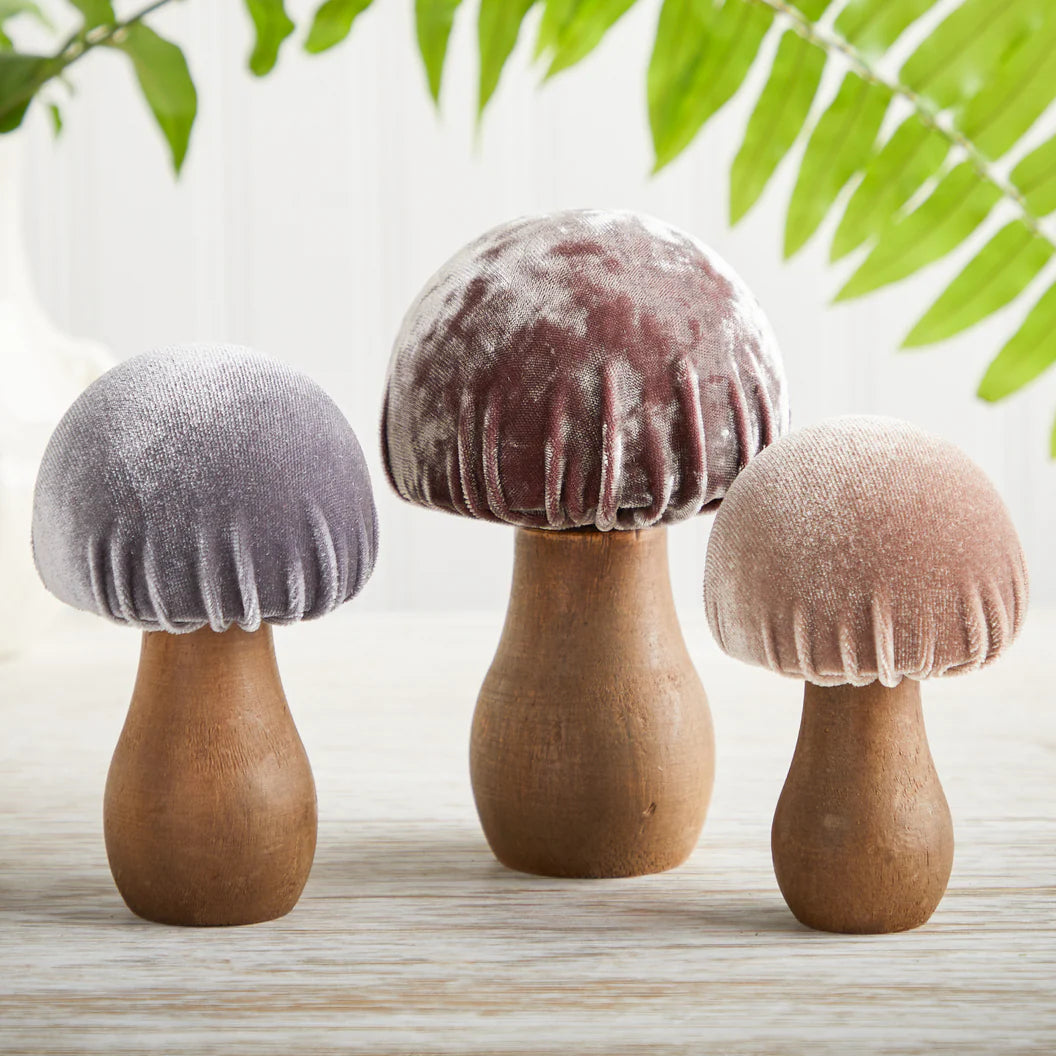 Mushroom Quartz  Set of 3 Velvet