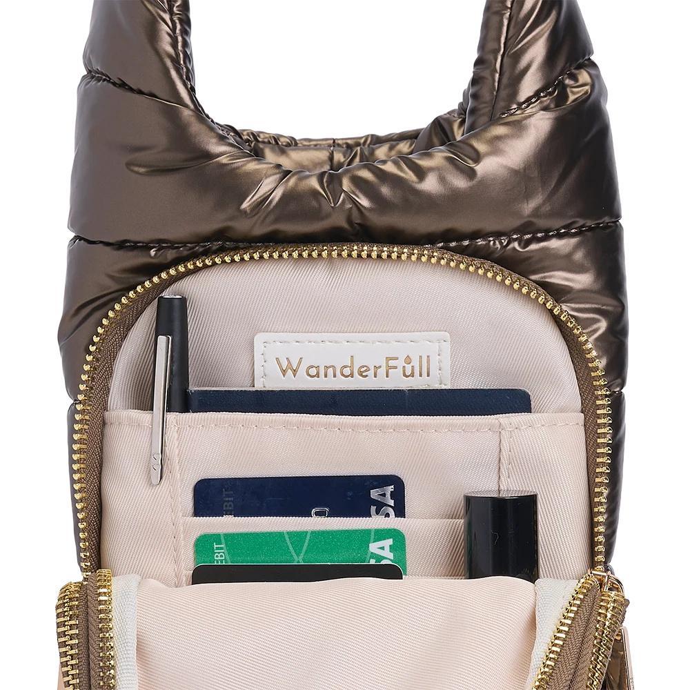 Bronze Shiny HydroBag® with Gold Hardware