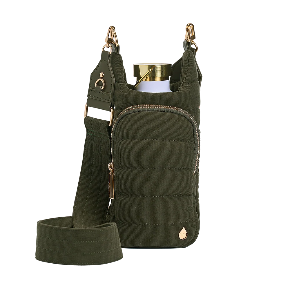 Forest Green Corduroy HydroBag® with Gold Hardware