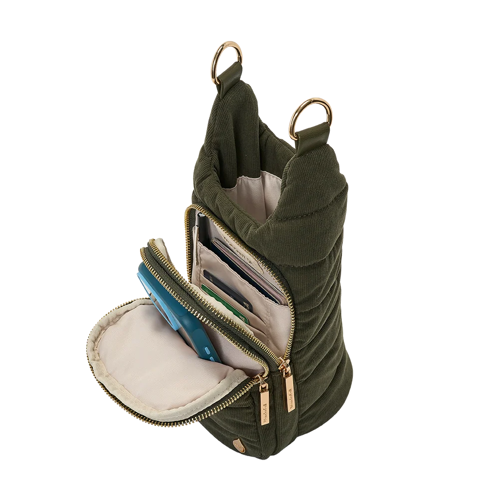 Forest Green Corduroy HydroBag® with Gold Hardware