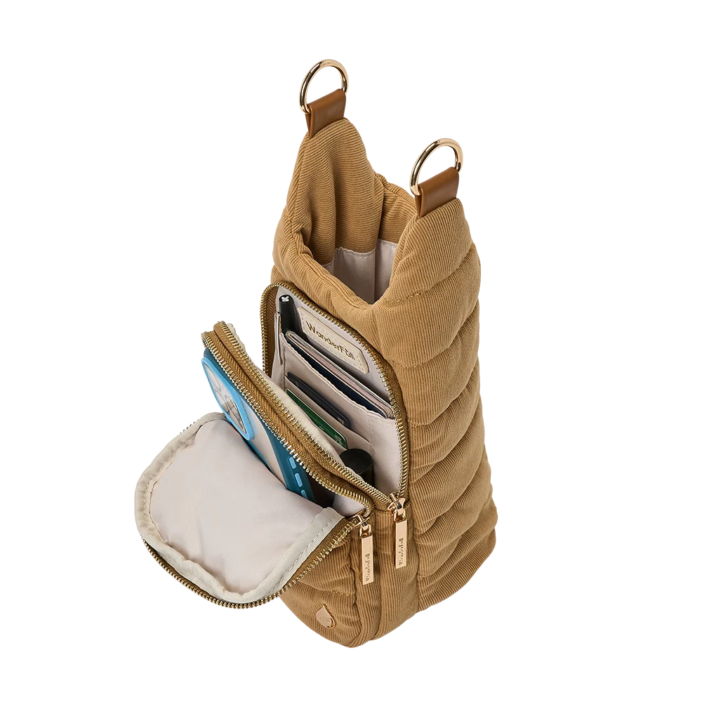 Saffron Yellow Corduroy HydroBag® with Gold Hardware