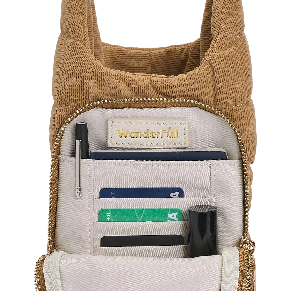Saffron Yellow Corduroy HydroBag® with Gold Hardware