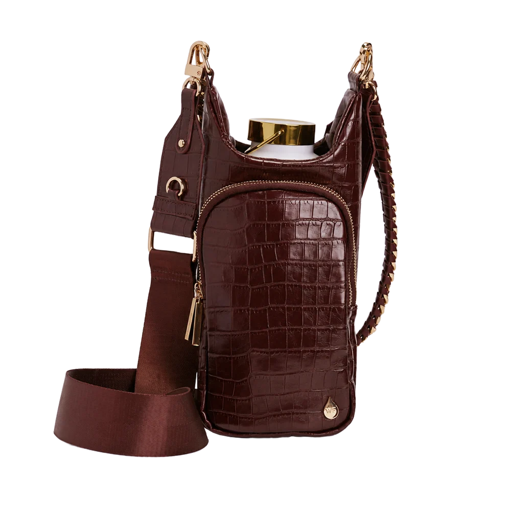 Merlot Faux Croc HydroBag® with 2 Straps