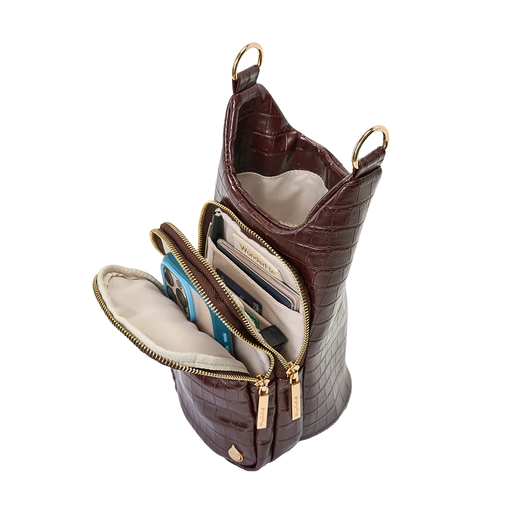 Merlot Faux Croc HydroBag® with 2 Straps