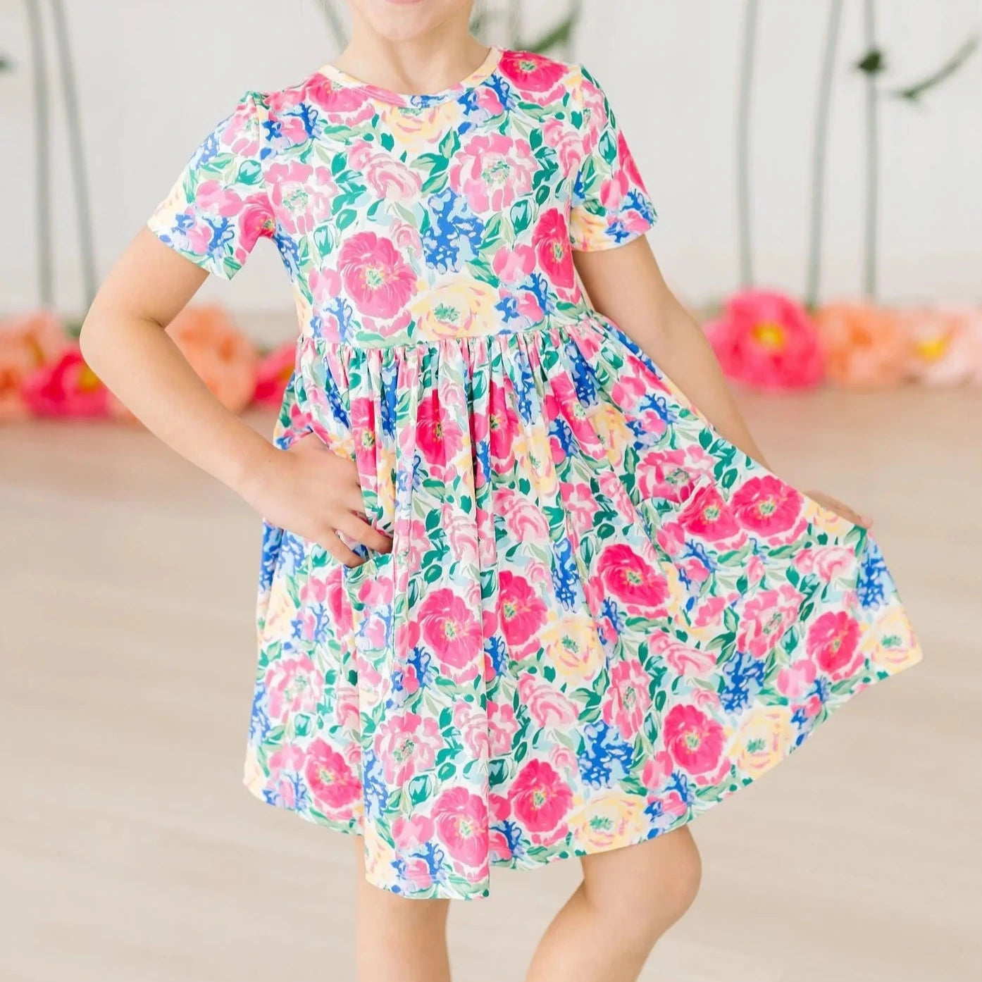 Wildflower Wishes S/S Pocket Twirl Dress