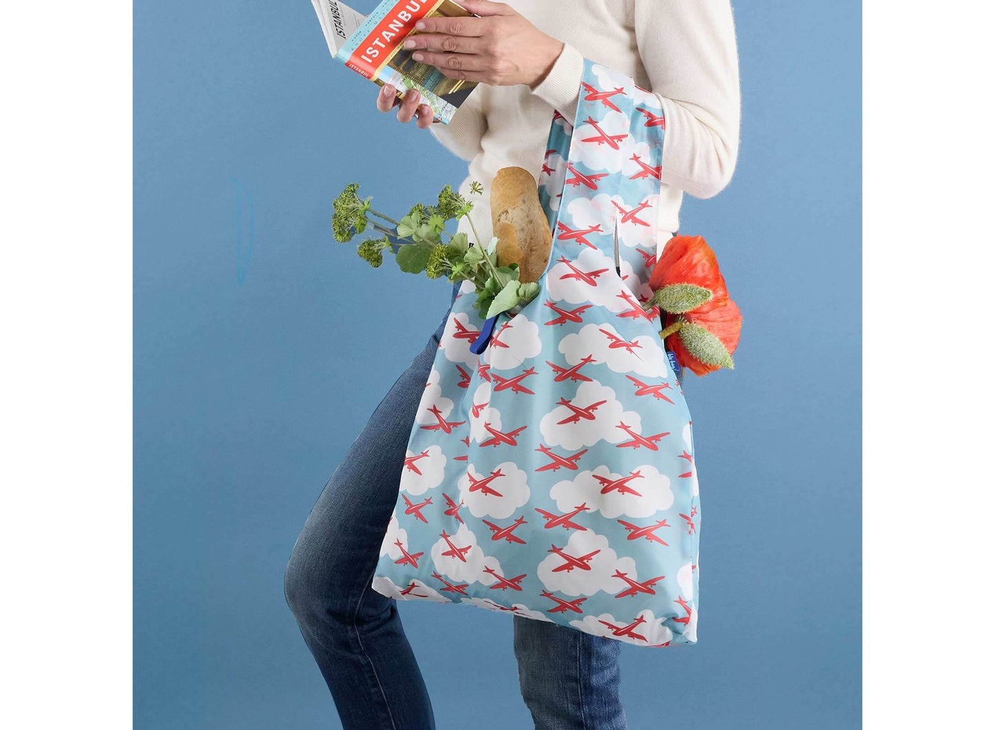Airplane Blu Bag in a Pouch