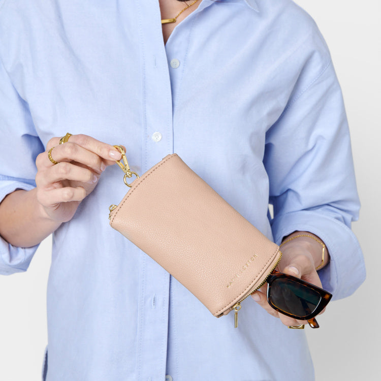 Clip-On Sunglasses Case Nude Pink