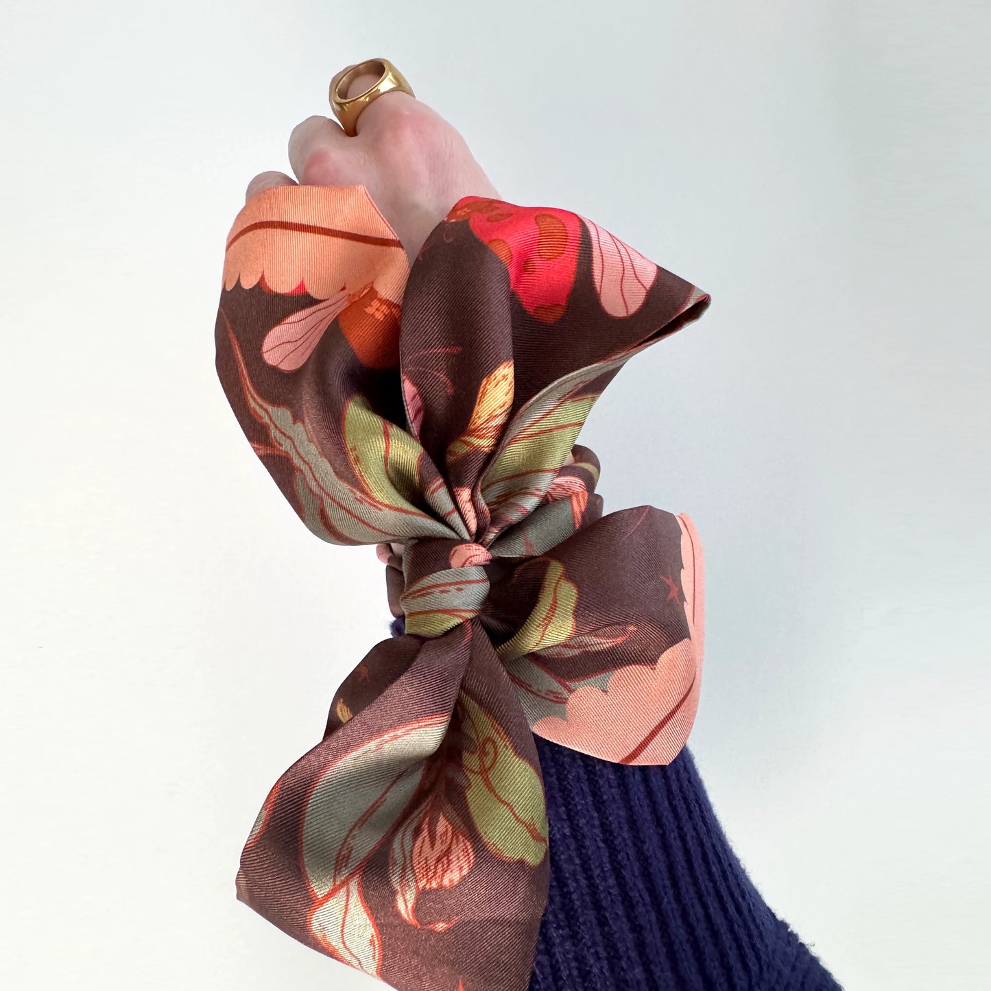 Lady Bug Fleur Skinny Silk Scarf