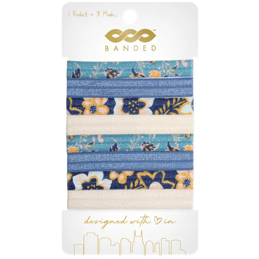 8-Pack Skinny Hair Ties Golden Daze