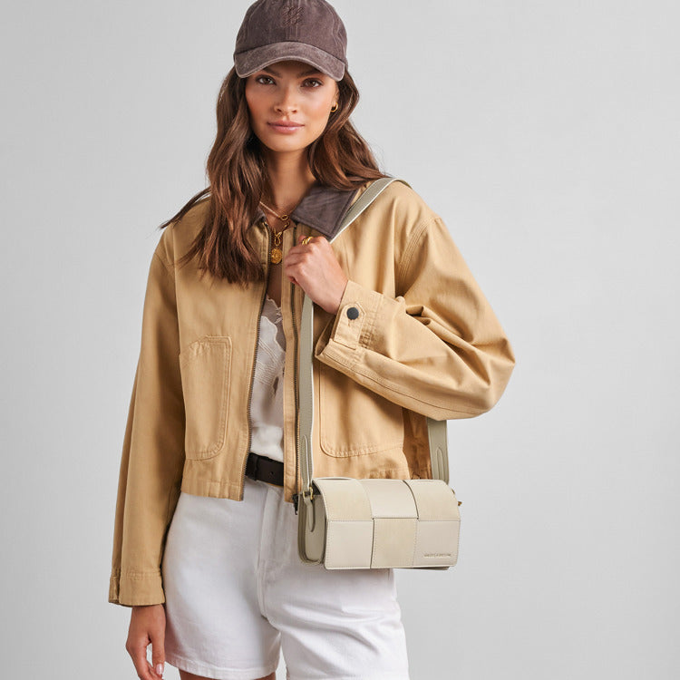 Taya Crossbody Bag Off White Suedette