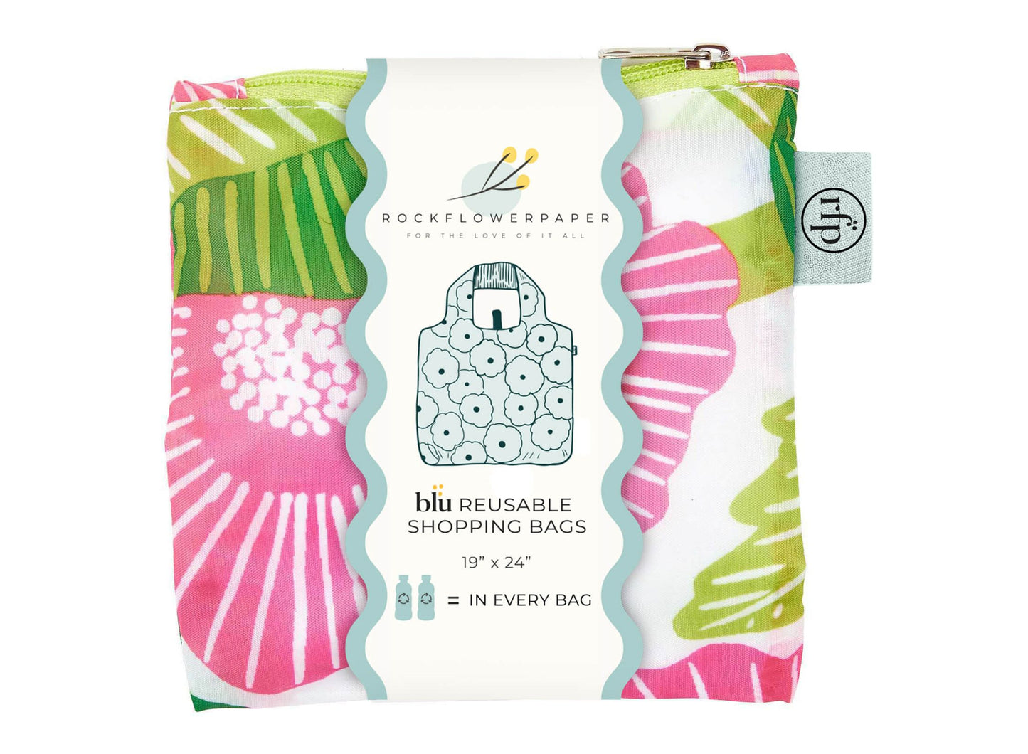 Poppy Papaver Blu Bag in a Pouch