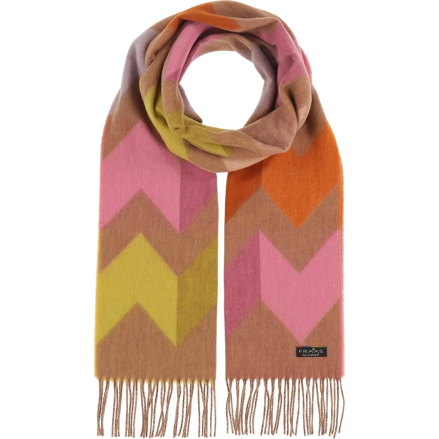 Chevron Zig Zag Eco Scarf Camel