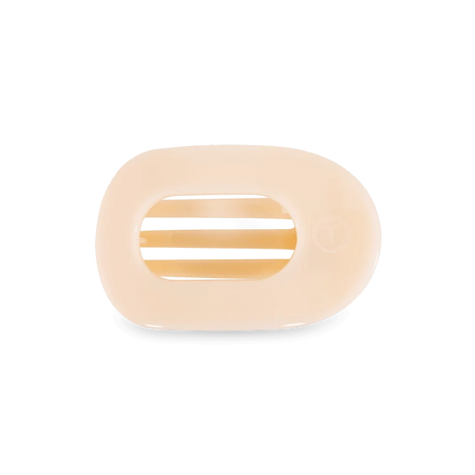 Almond Beige Medium Flat Round Hair Clip