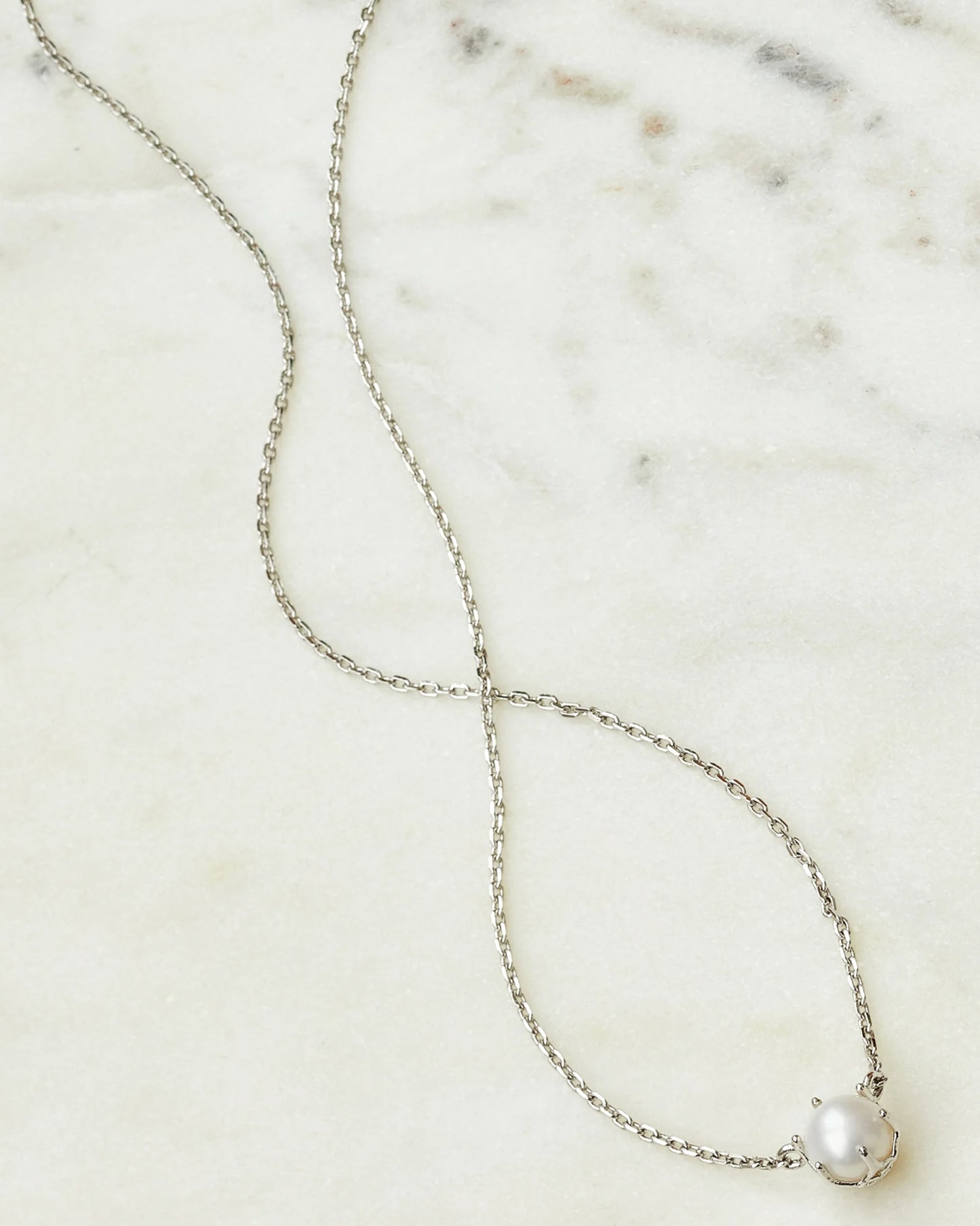 Ashton Silver Pendant Necklace in Freshwater Cultured Pearl