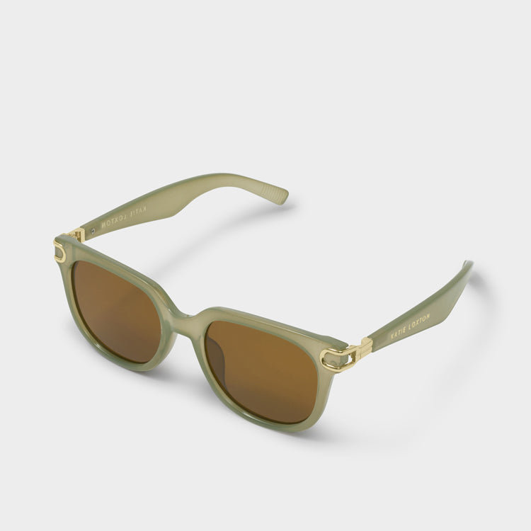 Manhattan Sunglasses Frosted Green Transparent