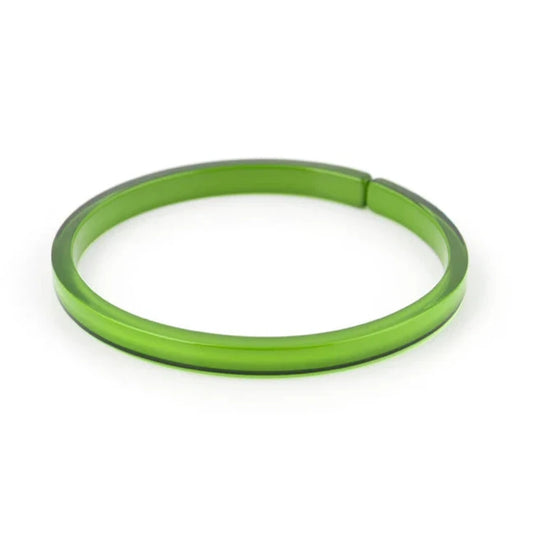 Skinny Resin Bangle Green