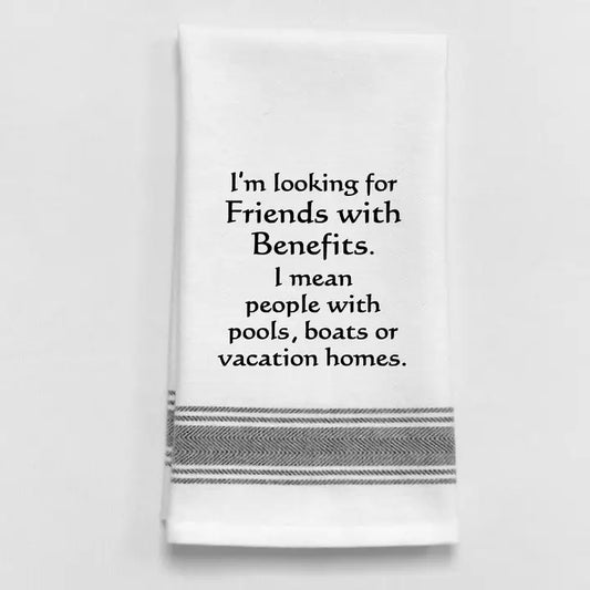 "I'm Looking for friends".. Tea Towel