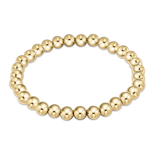 Classic 6mm Gold Bead Bracelet