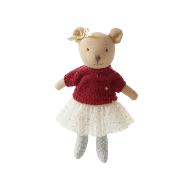 Bear Cotton Animal in Skirt and Sweater