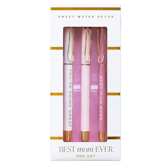 Pen Set Metal Best Mom Ever Set of 3