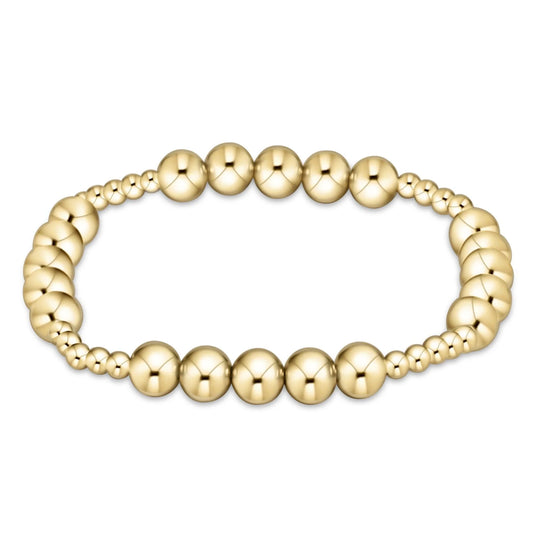 Classic Blissful Pattern 3mm Bracelet 6mm Gold