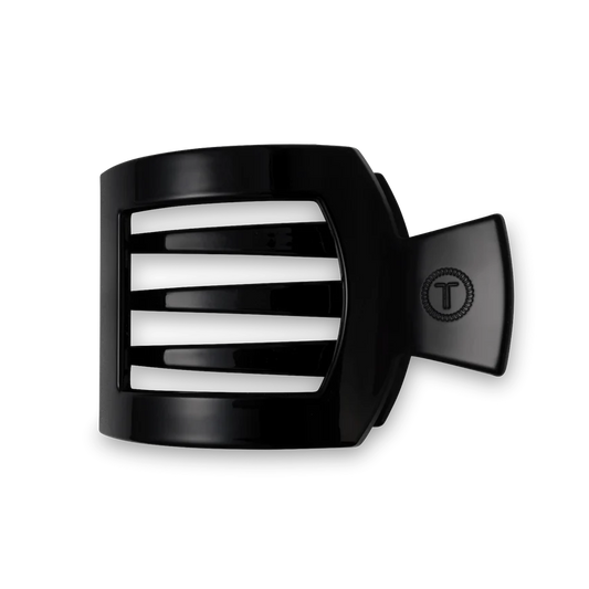 Teleties Medium Flat Square Clip Jet Black