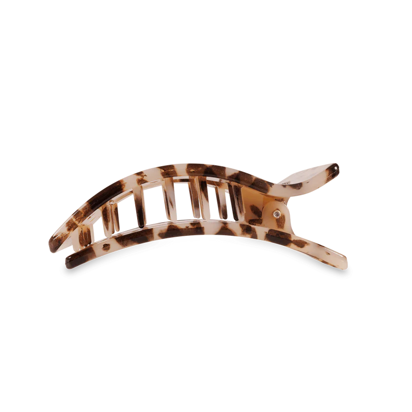 Teleties Medium Flat Rectangle Hair Clip Blonde Tortoise