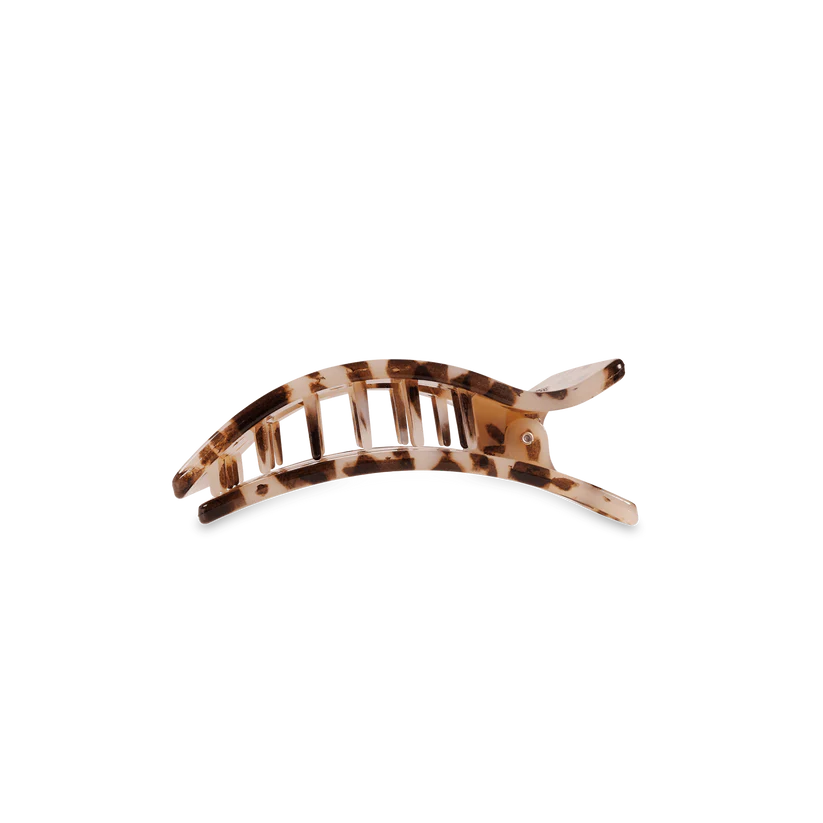 Teleties Small Flat Rectangle Hair Clip Blonde Tortoise