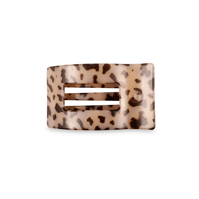 Teleties Small Flat Rectangle Hair Clip Blonde Tortoise