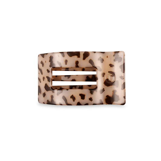 Teleties Small Flat Rectangle Hair Clip Blonde Tortoise