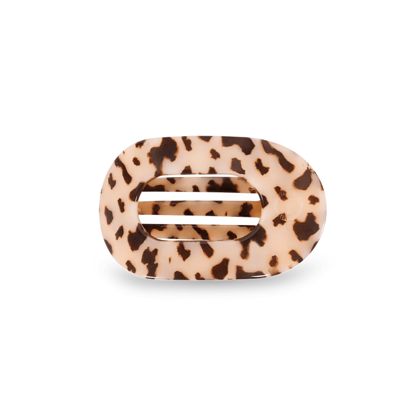 Blond Tortoise Small Flat Round Hair Clip