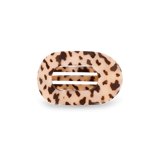 Blond Tortoise Small Flat Round Hair Clip