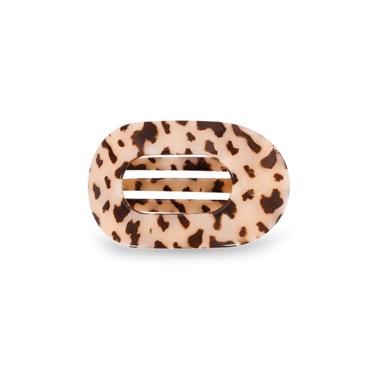 Teleties Small Flat Round Clip Blond Tortoise