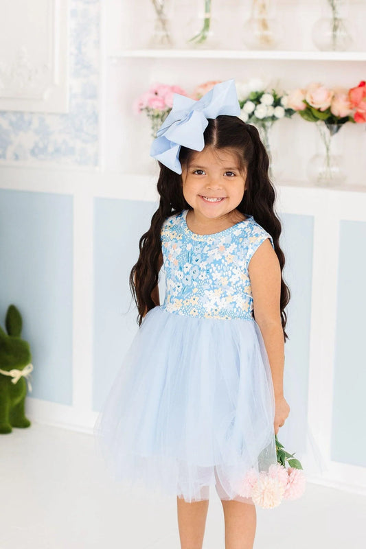 Blooming in Blue Tank Tutu Dress