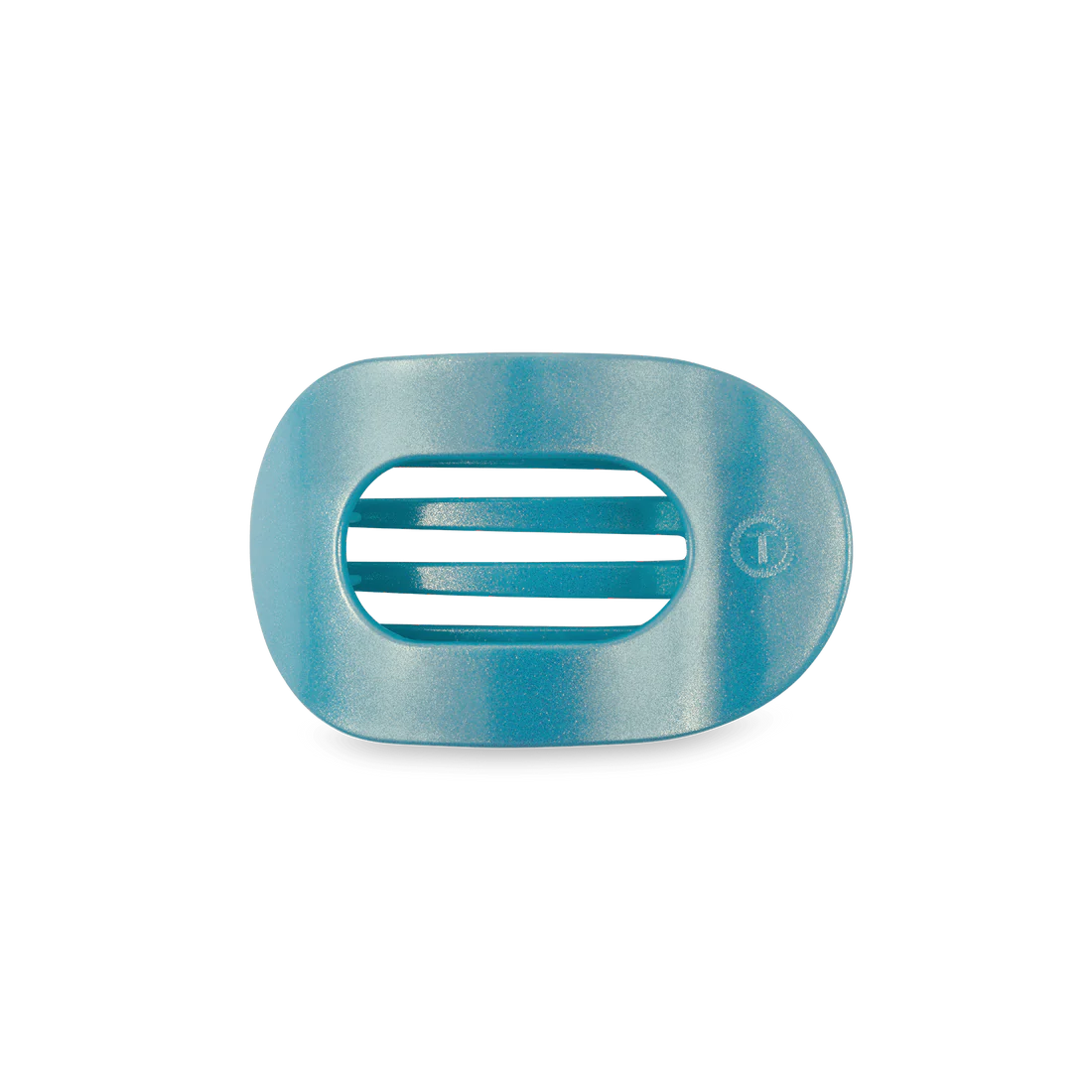 Teleties Small Flat Round Clip Blue Seas